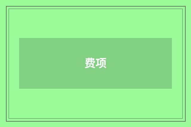 费项
