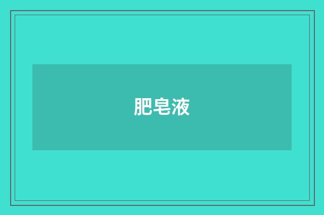 肥皂液