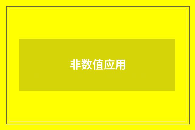 非数值应用