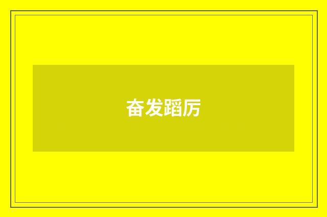 奋发蹈厉