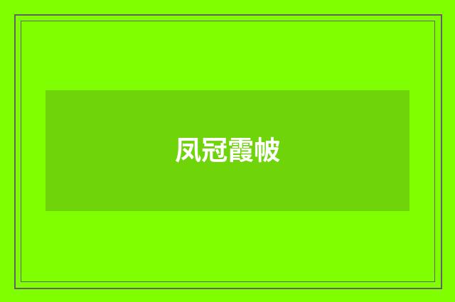 凤冠霞帔