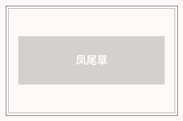 凤尾草
