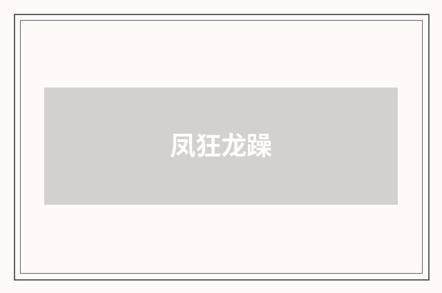 凤狂龙躁