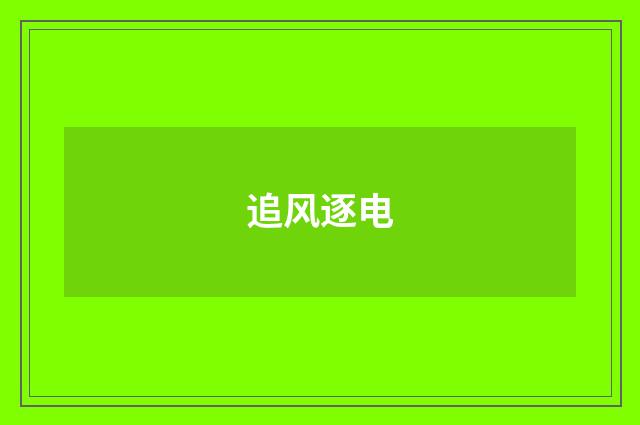 追风逐电