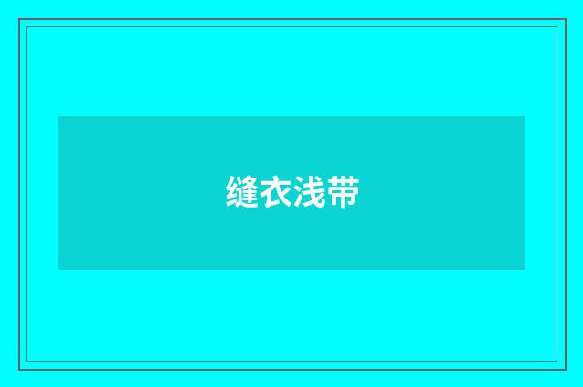 缝衣浅带