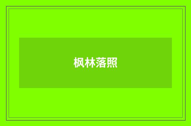 枫林落照