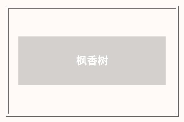 枫香树