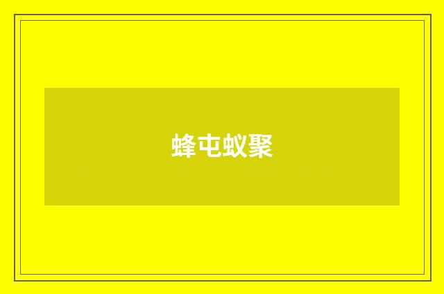 蜂屯蚁聚