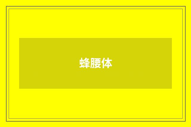 蜂腰体