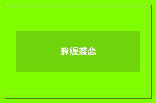 蜂缠蝶恋