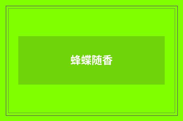 蜂蝶随香