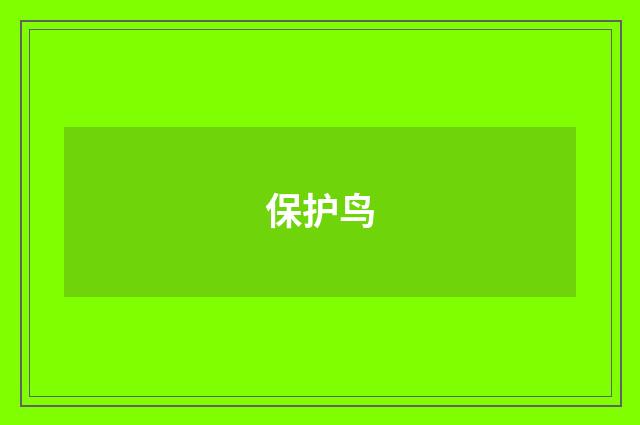 保护鸟