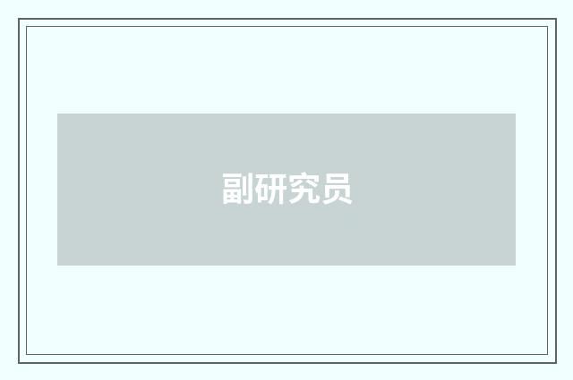 副研究员