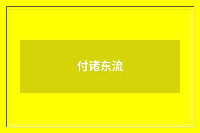 付诸东流