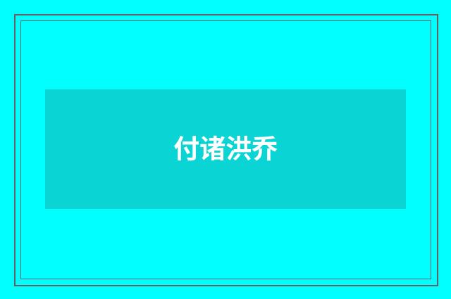 付诸洪乔
