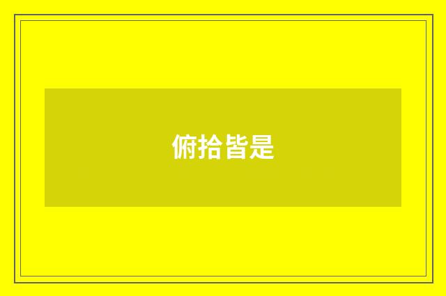 俯拾皆是