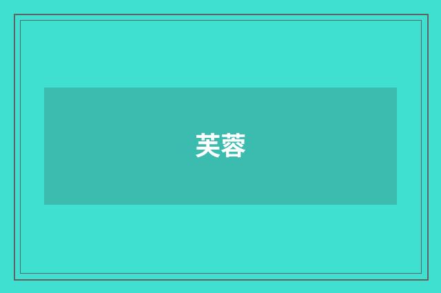 芙蓉