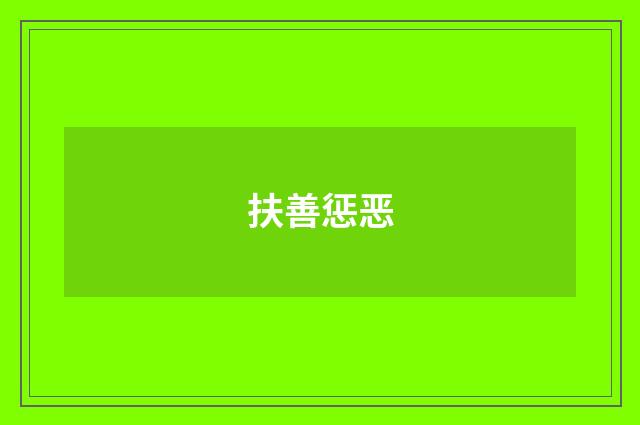 扶善惩恶