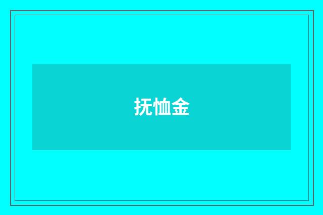 抚恤金