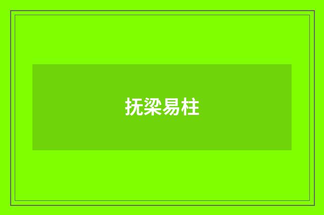 抚梁易柱