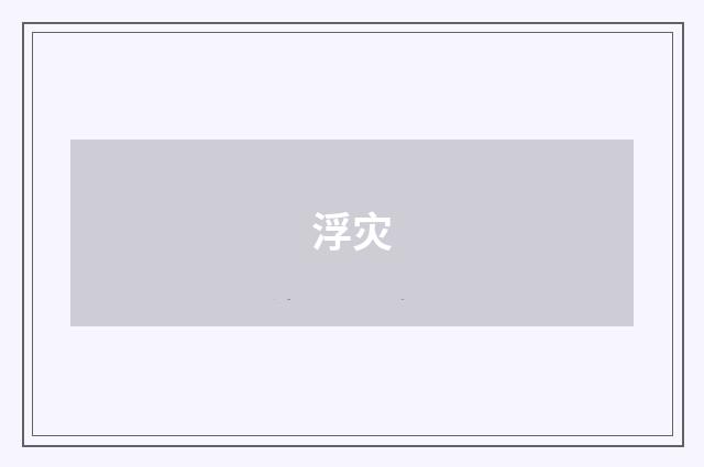 浮灾