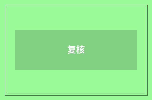 复核