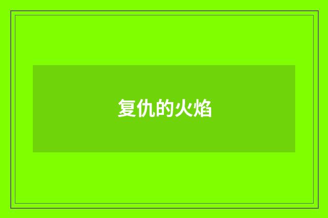 复仇的火焰