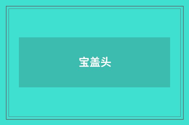 宝盖头