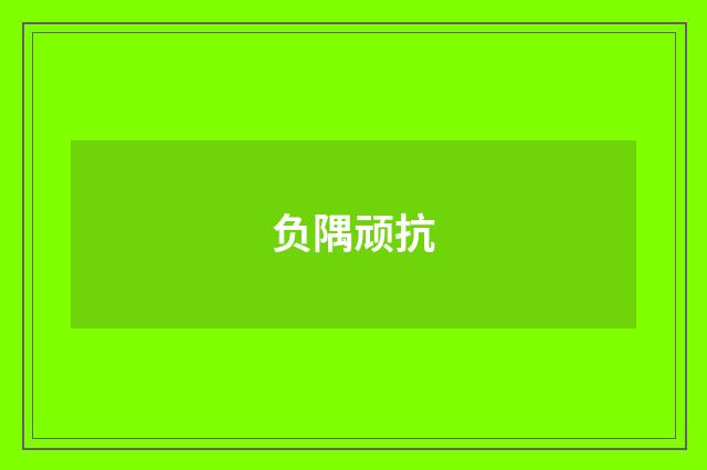 负隅顽抗