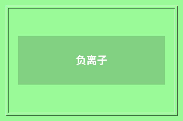 负离子