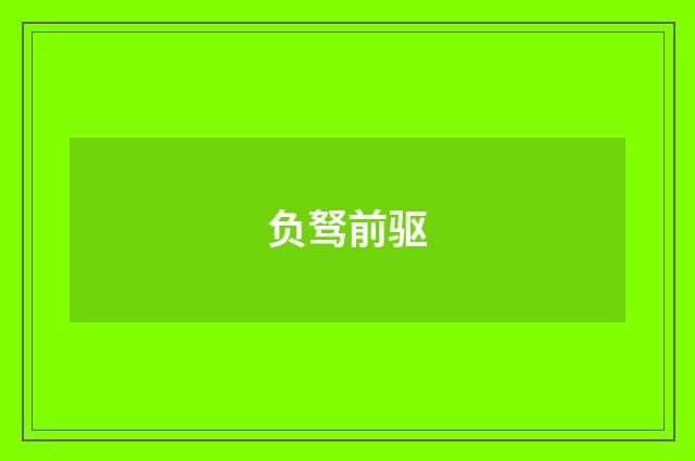 负驽前驱