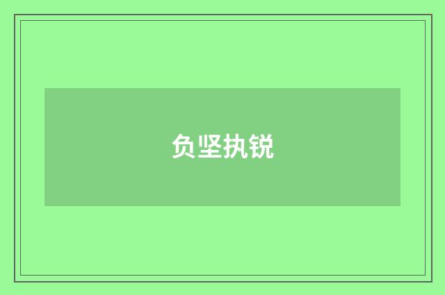 负坚执锐