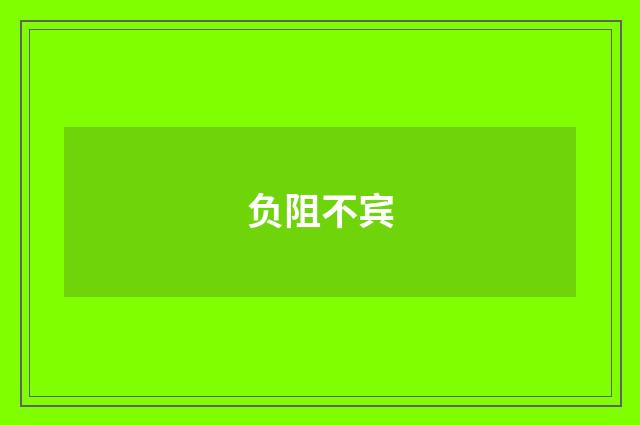 负阻不宾