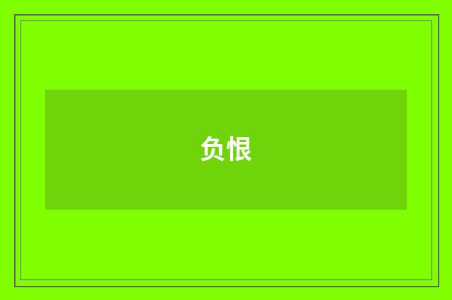 负恨