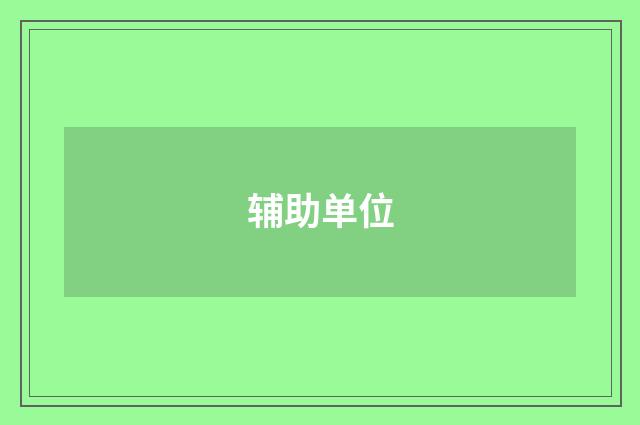 辅助单位