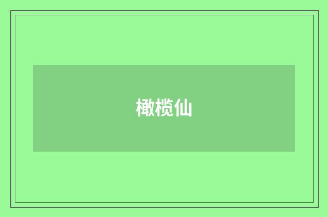 橄榄仙