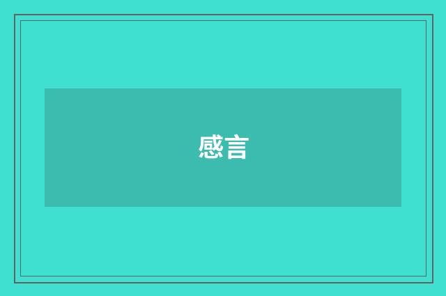 感言