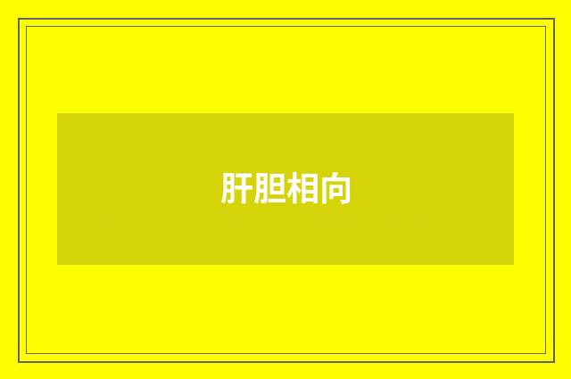 肝胆相向