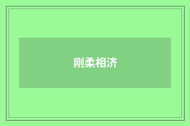 刚柔相济