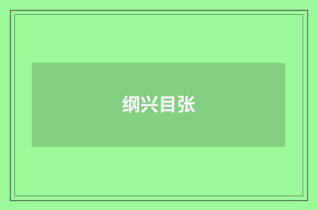 纲兴目张