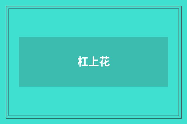 杠上花