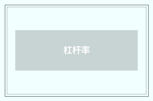 杠杆率