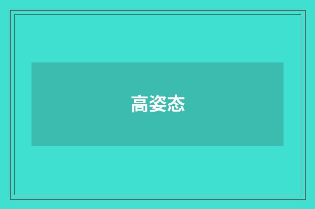 高姿态