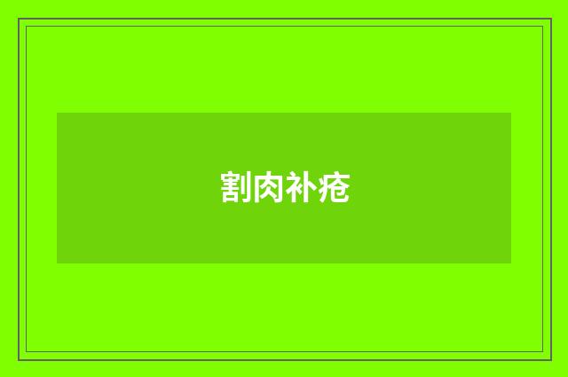 割肉补疮