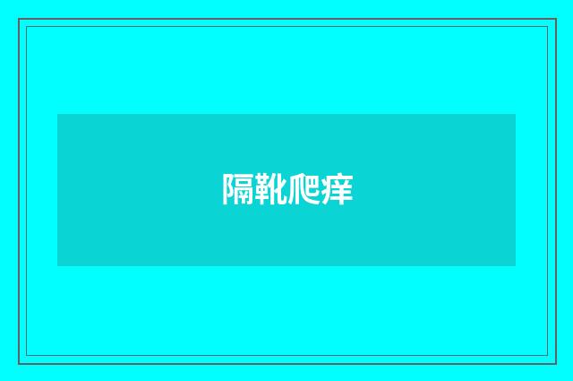 隔靴爬痒