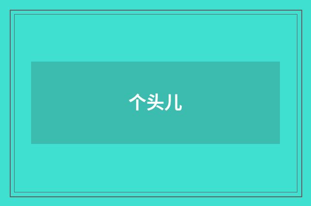 个头儿