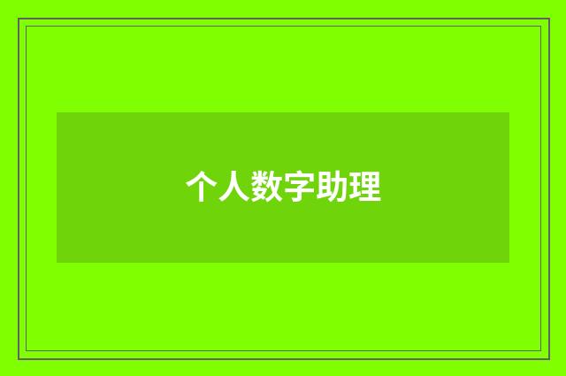 个人数字助理