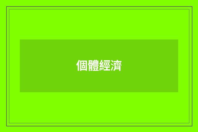 個體經濟