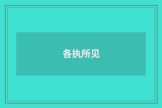 各执所见