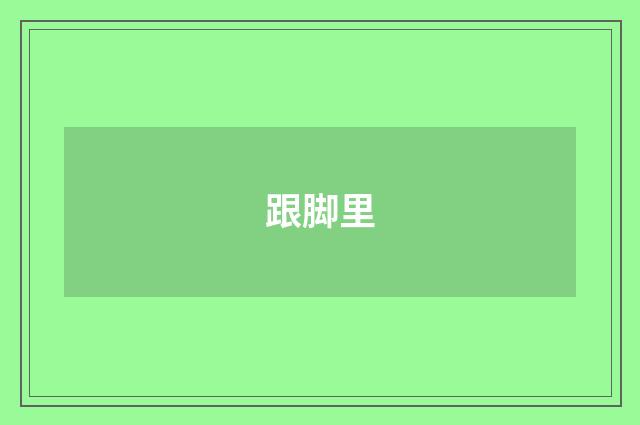 跟脚里